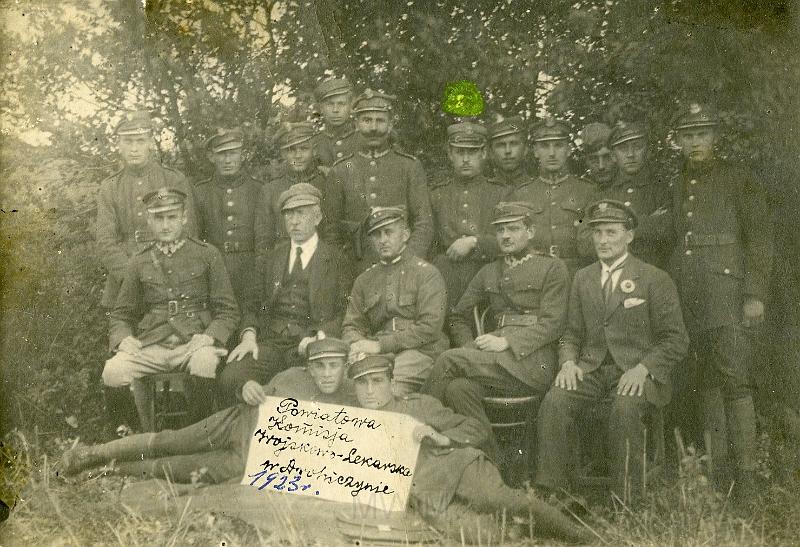 KKE 3481.jpg - Pamiątka z służby wojskowej. Zaznaczony kropeczką - Stanisław Rutkowski, Drohiczyn, 1923 r.